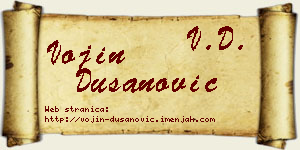 Vojin Dušanović vizit kartica